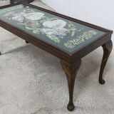 1940 Needlewoman Shop London Coffee Table Embroidery Under Glass