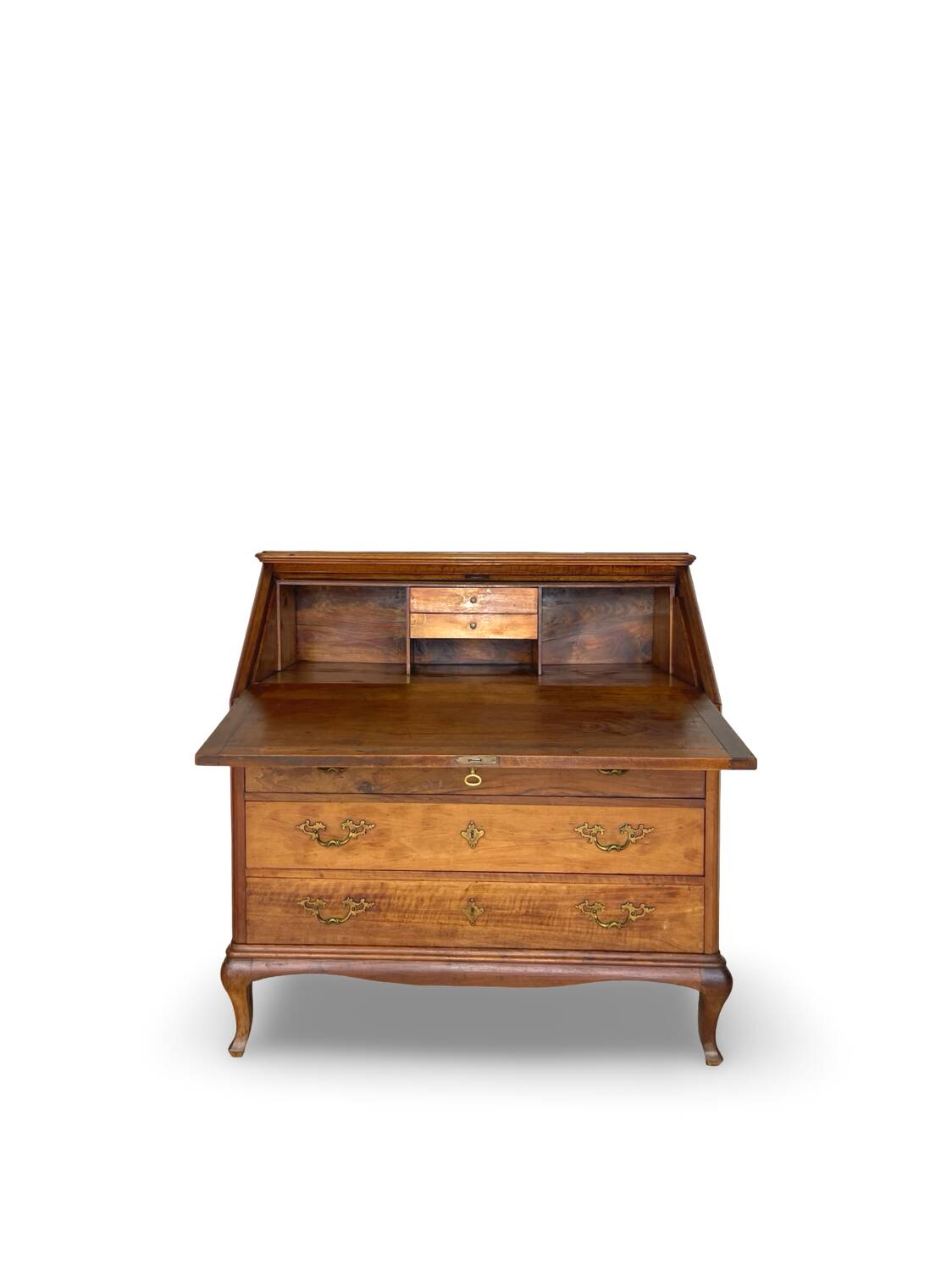 Antique Italian secrétaire in solid walnut, 1920s/1930s.