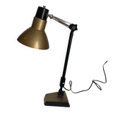 Vintage 1950s industrial lamp, Super Chrome champagne finish - 55 cm