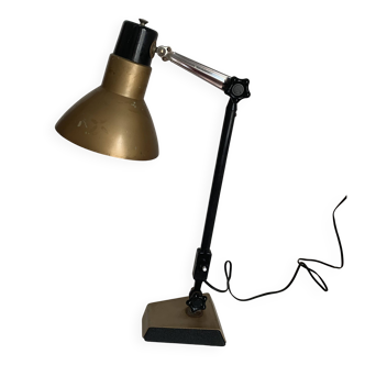 Vintage 1950s industrial lamp, Super Chrome champagne finish - 55 cm