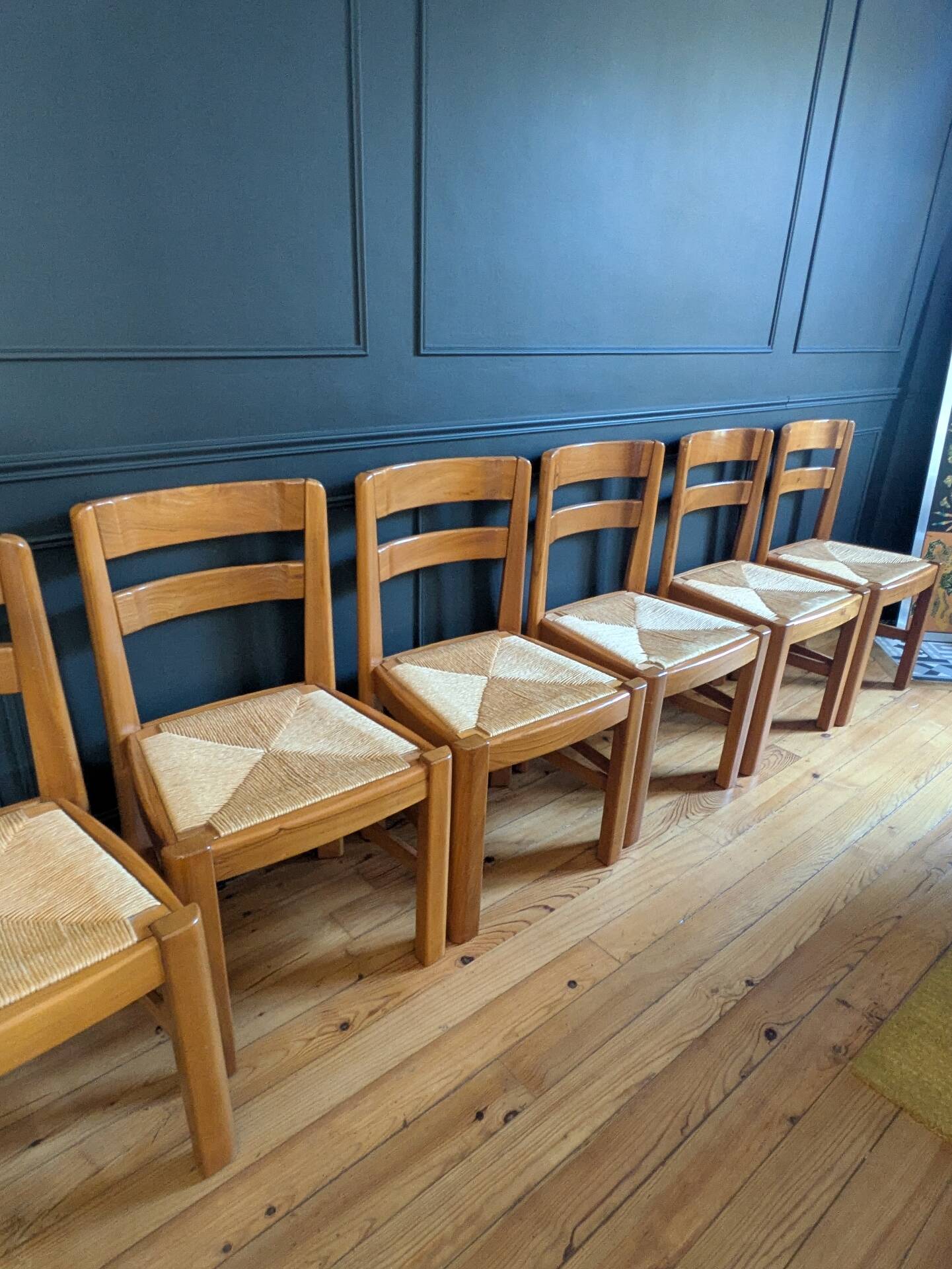 Set of six chairs Maison Regain 1970s/80s