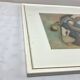 The dancers, painting on silk and vintage wooden frame