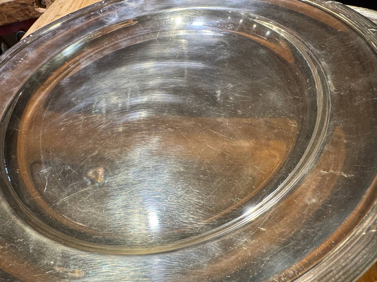 Large serving platter, silver-plated, Fracalanza, Brazil, 20th century.