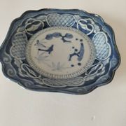 Antique Japanese porcelain cup – Arita blue decoration, late 19th century