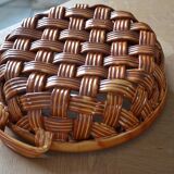 Vintage woven fruit bowl