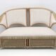 Mid-century Modern Italian Rattan and Wicker Two Armchairs and Sofa, 1970s