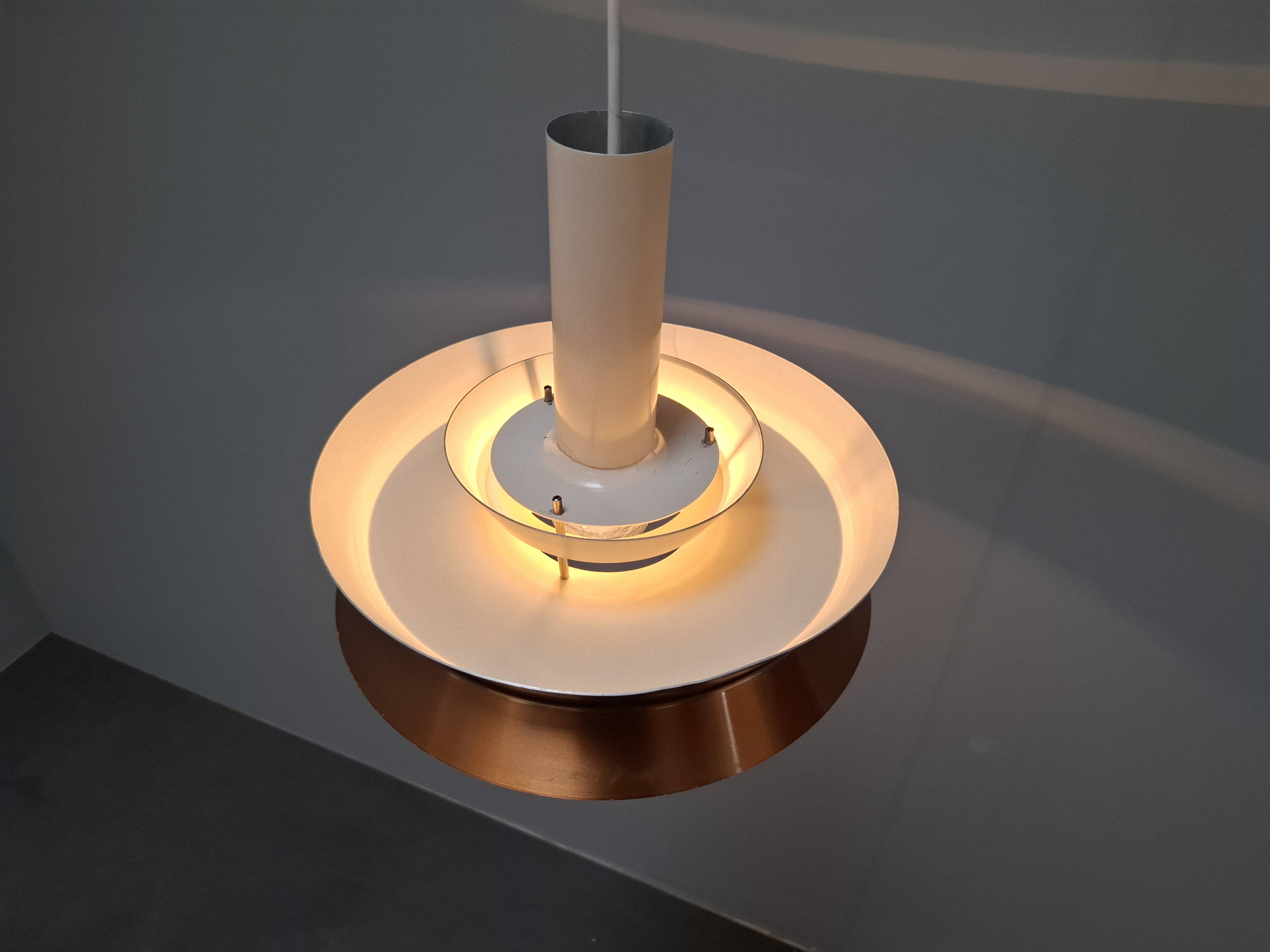 Vintage Danish Brass Pendant Light by Carl Thore for Granhaga, 1960s