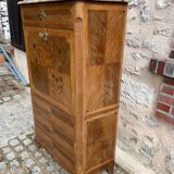 Old wooden and marble secretary