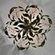 Large Florentine Tole Crystal Flushmount 1960’s