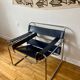 Wassily armchair by Marcel Breuer, midnight blue, Italian edition