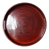 Japanese tray in red lacquered wood