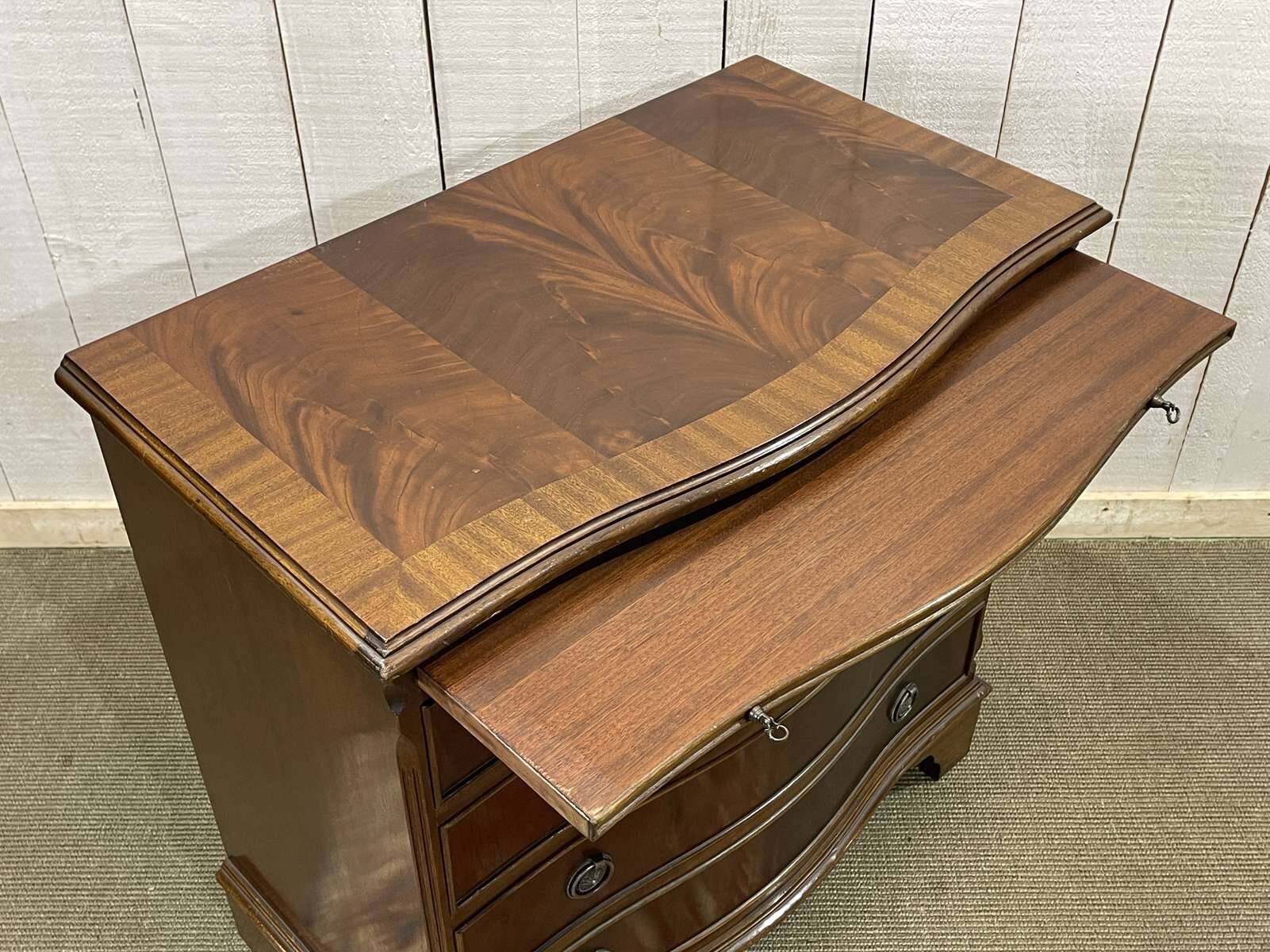 English mahogany commode from the 1950s.
