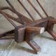 Brutalist wooden magazine holder, folk art, 50s