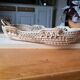 Braided basket in natural fiber, free form, vintage
