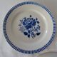 3 EVIAN flat plates old earthenware 482112 Luneville pink blue