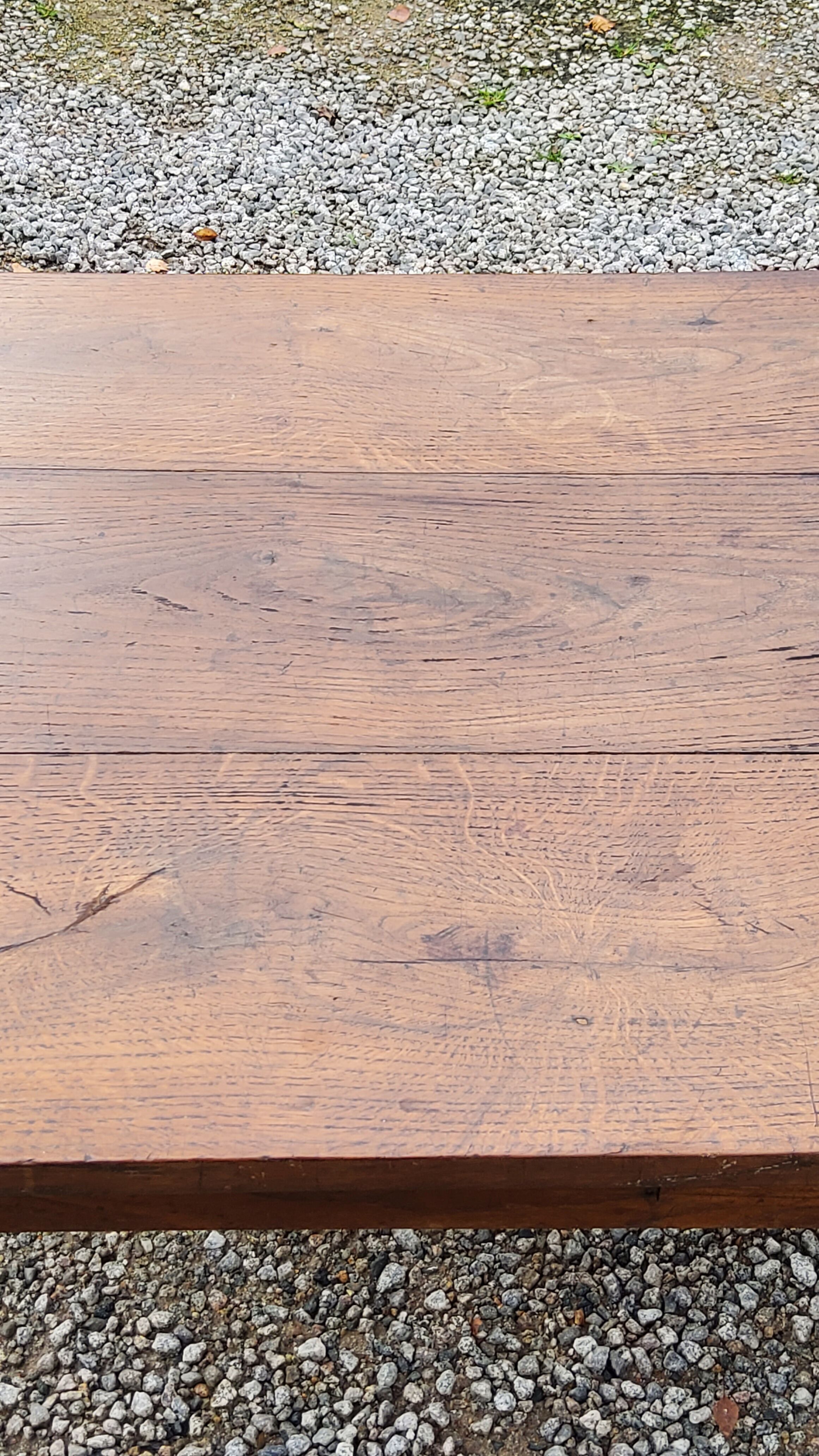 Oak farmhouse coffee table nineteenth century 1 drawer feet bobbins 149cm