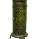 19th Century French Green Enameled Cast Iron Heater Stove