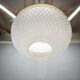 Czechoslovak Opaline Glass and Gold Pendant Light, 1970s