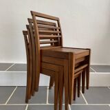 4 René Gabriel stackable chairs