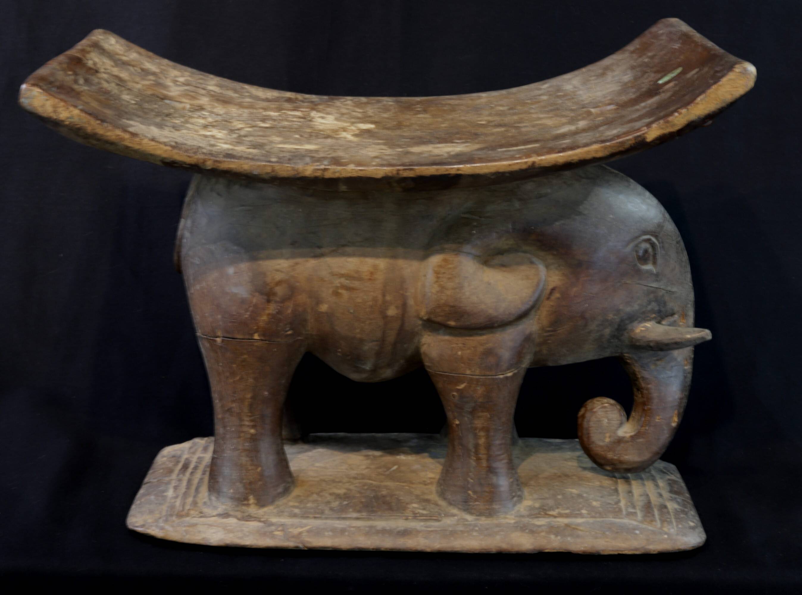 African Art - Old Akan Stool - Ivory Coast