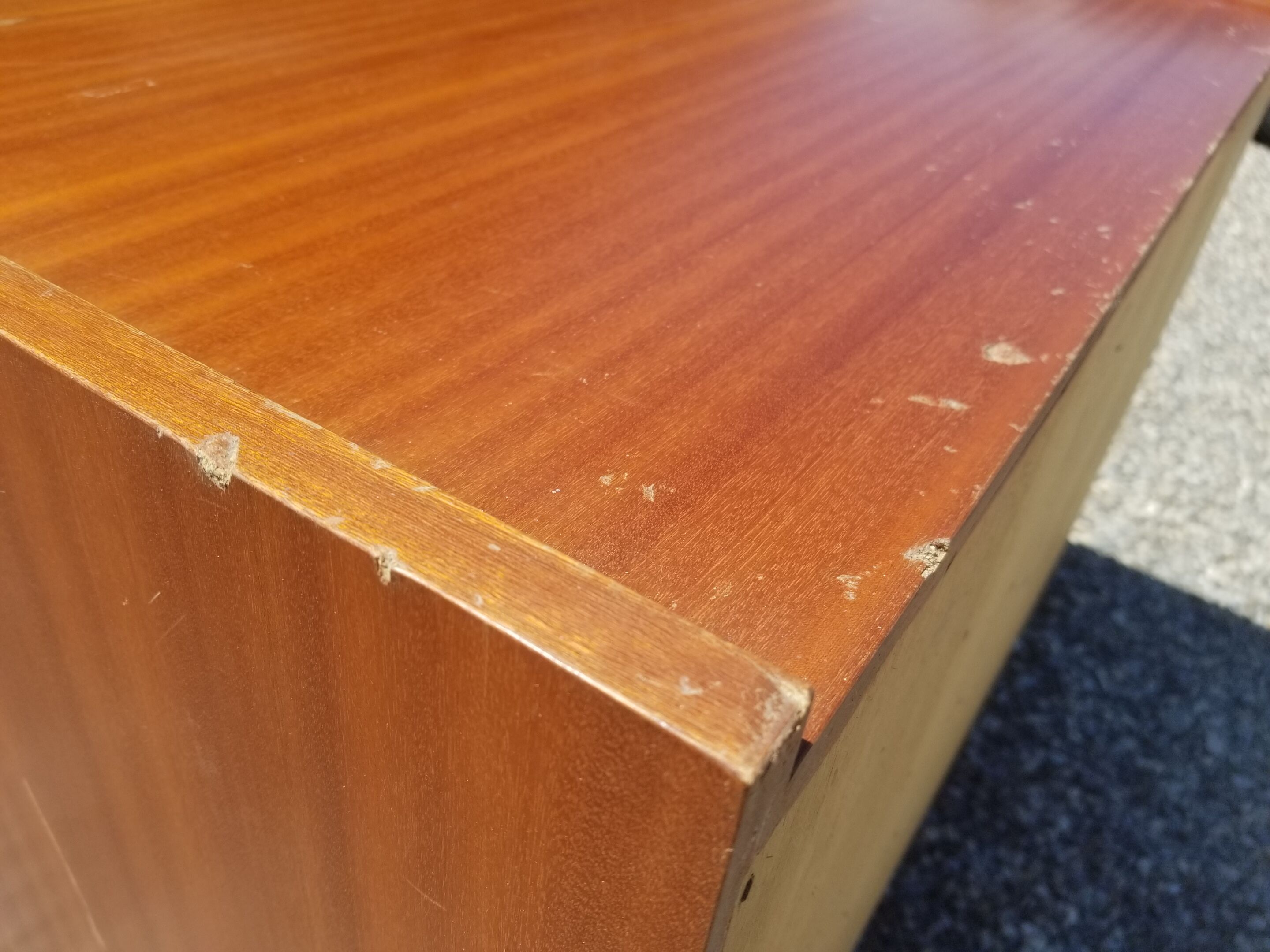 Vintage dresser 4 drawers feet compass - 60s