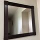 Mid Century Modern Large Squared Vintage Wicker Mirror
