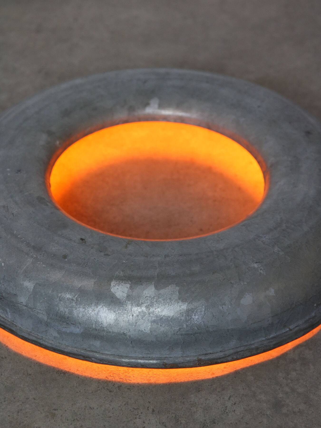 Vintage Italian Metal Donought Wall Lamp