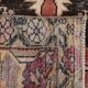Tapis oriental vintage anatolien rouge bordeaux et noir, laine fait main