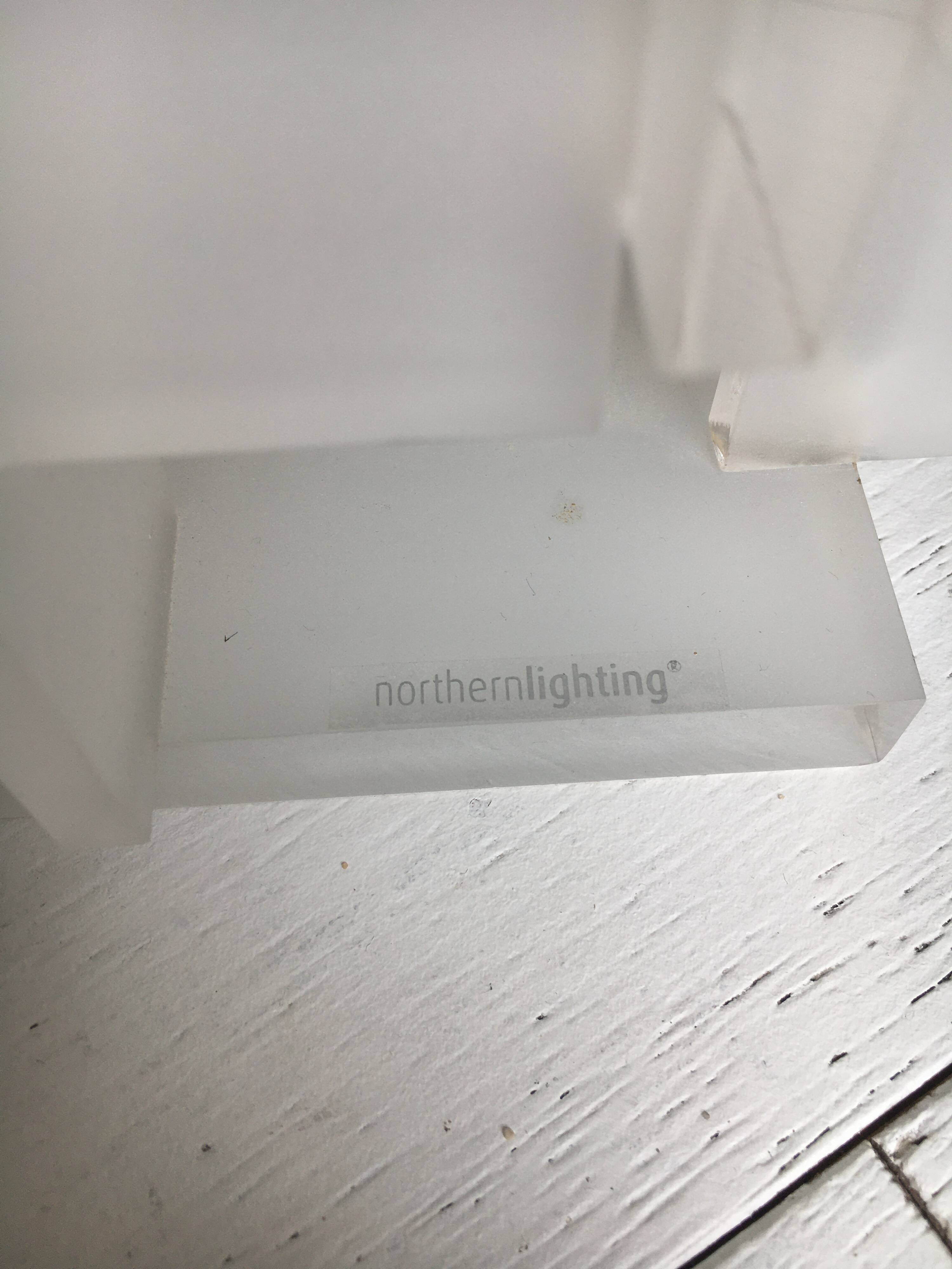 Gerhard Berg. Table lamp, "berg table", northern lighting, 1990s/2000s, plexiglass.