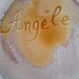 Ceramic jug signed Angèle