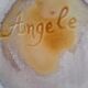 Ceramic jug signed Angèle