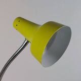 Yellow-green metal table lamp, 1950s.