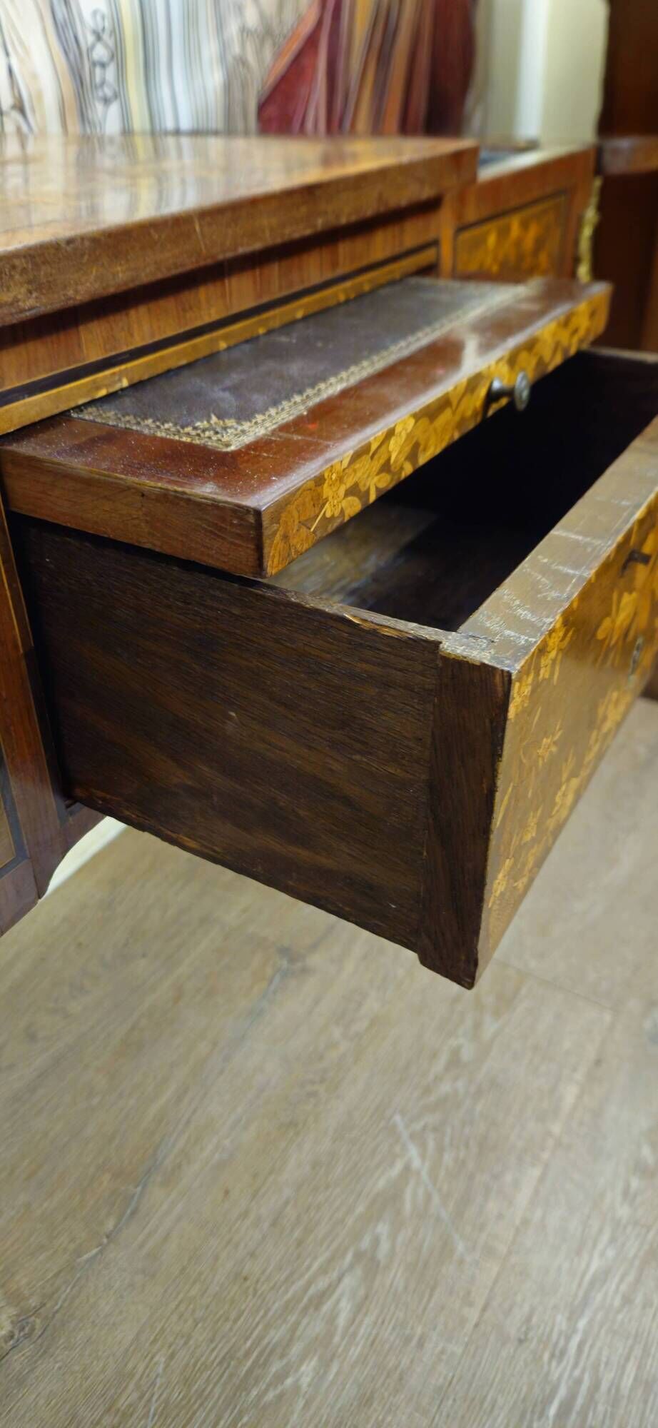 Powdered marquetry, French work from the Louis XV Transition period.