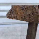 Solid oak tripod stool 1960