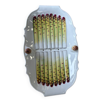 Antique asparagus dish in Limoges porcelain – Pates & Cie – system