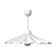 Suspension vintage en porcelaine blanche forme pétale de fleur