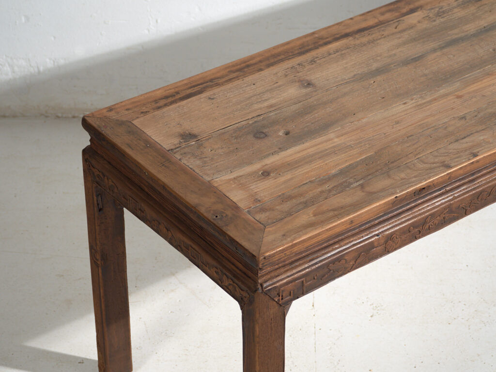 Antique pine bench table – China, circa 1900