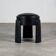 Tabouret en frêne et cuir noir par Forme
