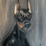 Royal Doberman Oil Painting