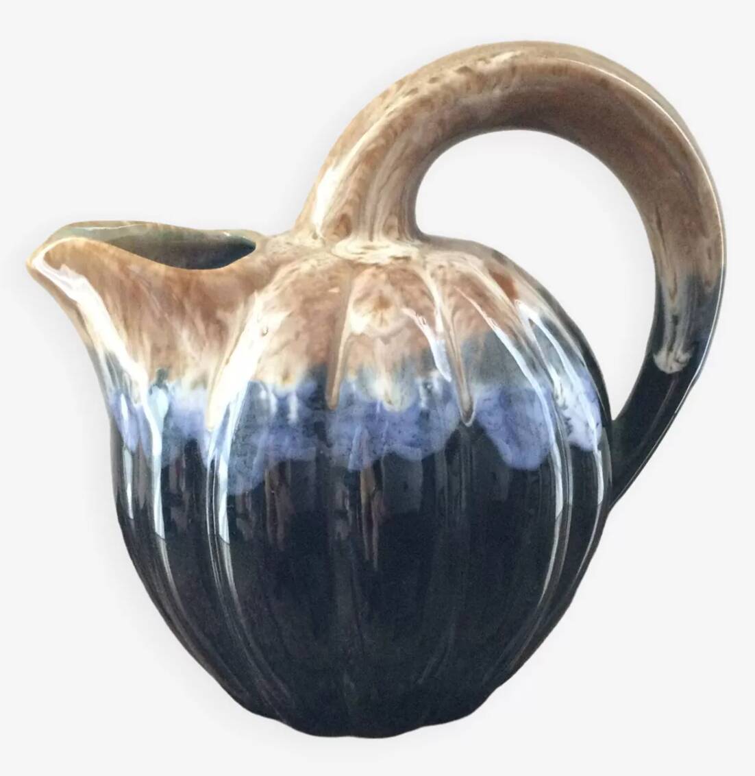 Ceramic melon jug signed