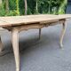 Louis XV extendable dining table renovated in raw wood 220cm