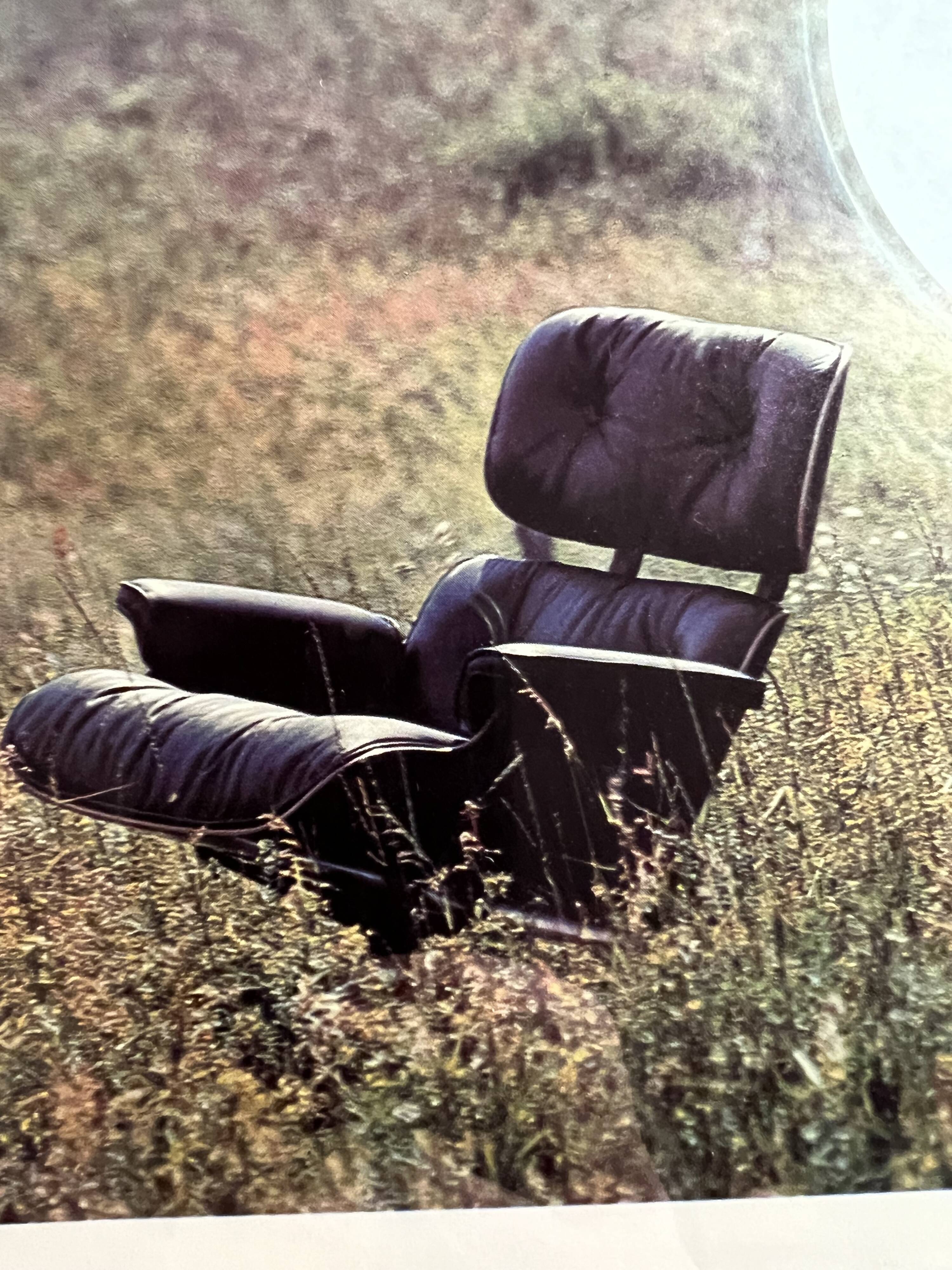 FRAMED POSTER EAMES HERMAN MILLER LOUNGE CHAIR 670