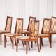 Série de 6 chaises scandinaves vintage