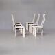 Antonello Mosca ‘royal’ white leather high back chairs for Ycami set/6