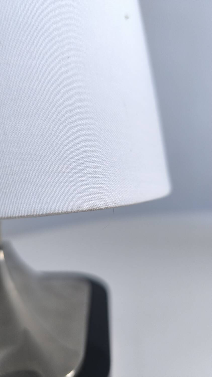 Silver-plated metal table lamp by Jean Curti, 1970