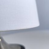 Silver-plated metal table lamp by Jean Curti, 1970