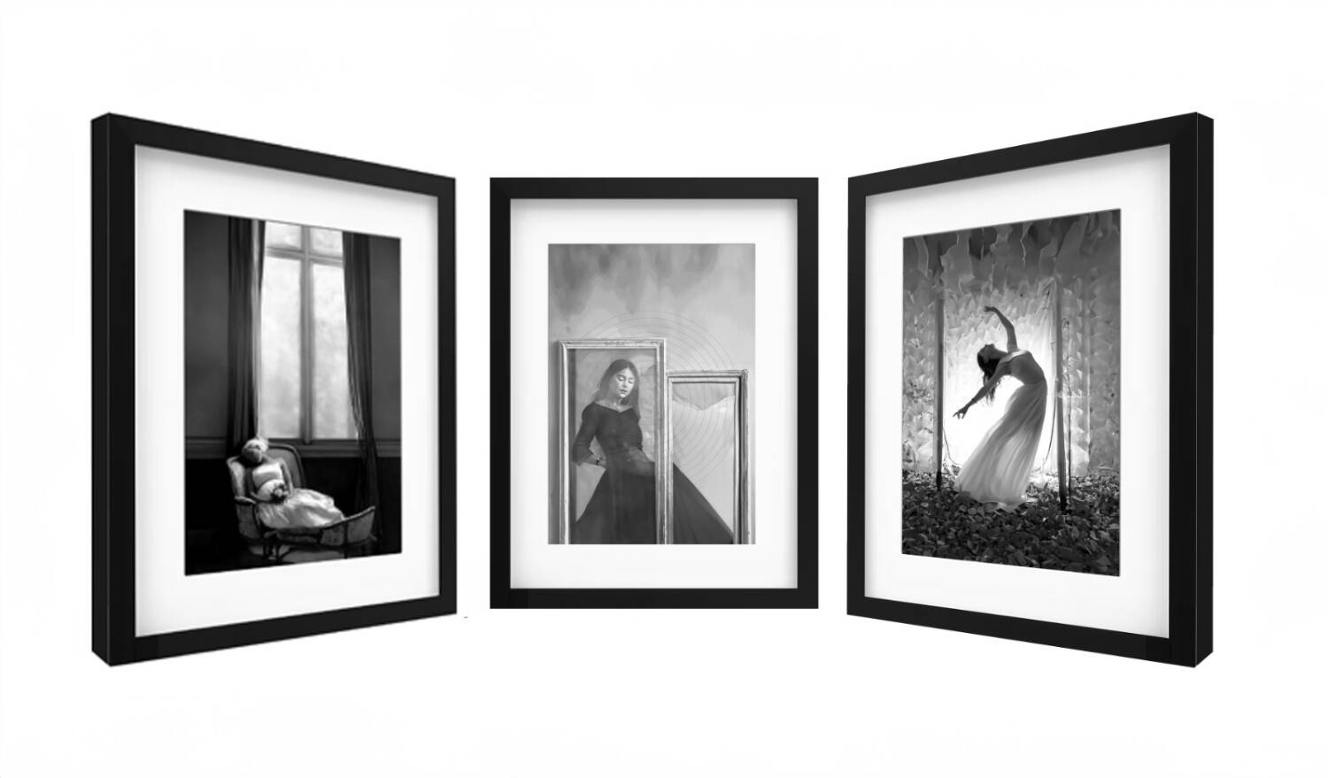 Triptych photographs