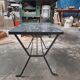Small vintage coffee table metal legs