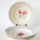 Set of 4 mismatched Digoin Sarreguemines floral soup plates