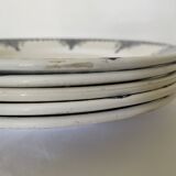 Flat ironstone plates bft 19th century
